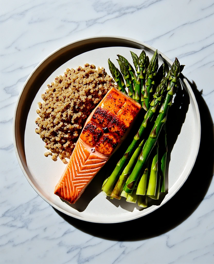 Gegrillter Lachs mit Quinoa